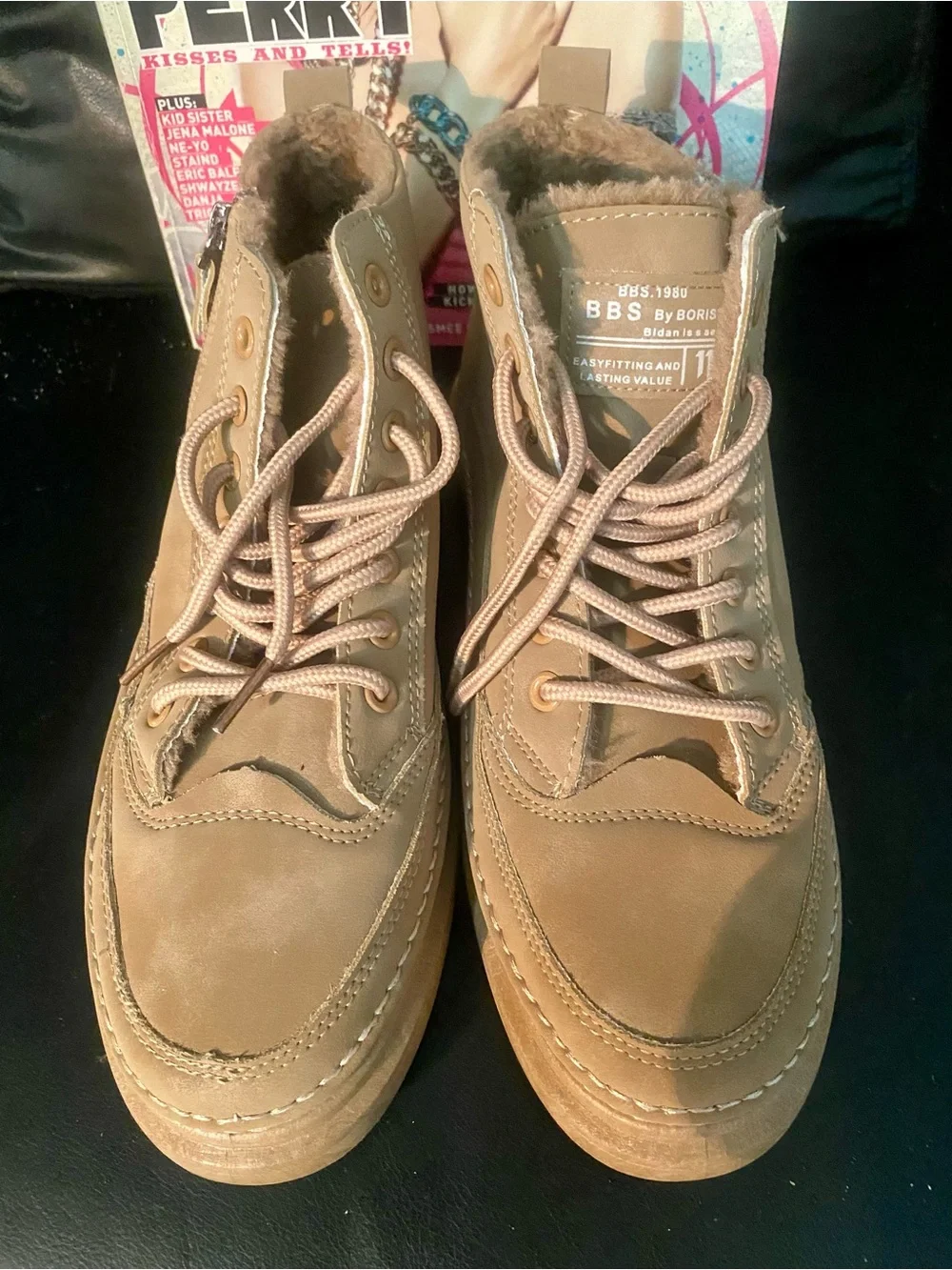 BBS Men's Casual Lace-Up Boots in Tan Sz. 8.5/9